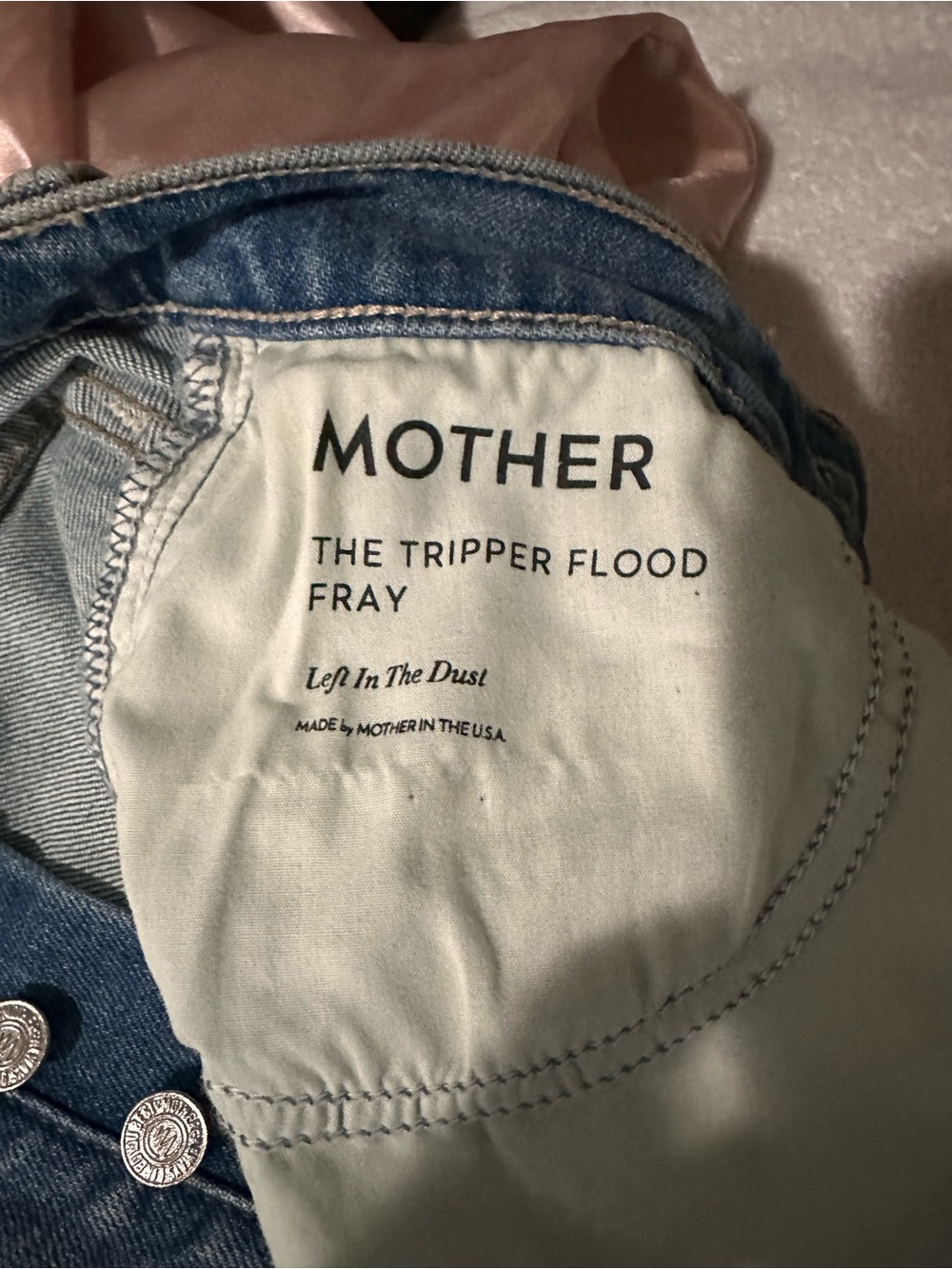 Never worn- MOTHER The Tripper Flood Fray Jeans – Left In The Dust Sz 25 - Picture 7 of 7